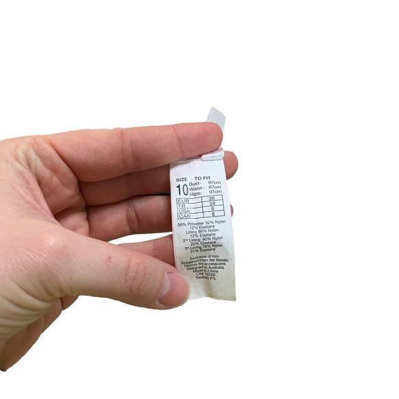 Seafolly Snakeskin Textured Bikini Bathing Suit Swim Beach Pool Summer Size 6/8 - Picture 6 of 7